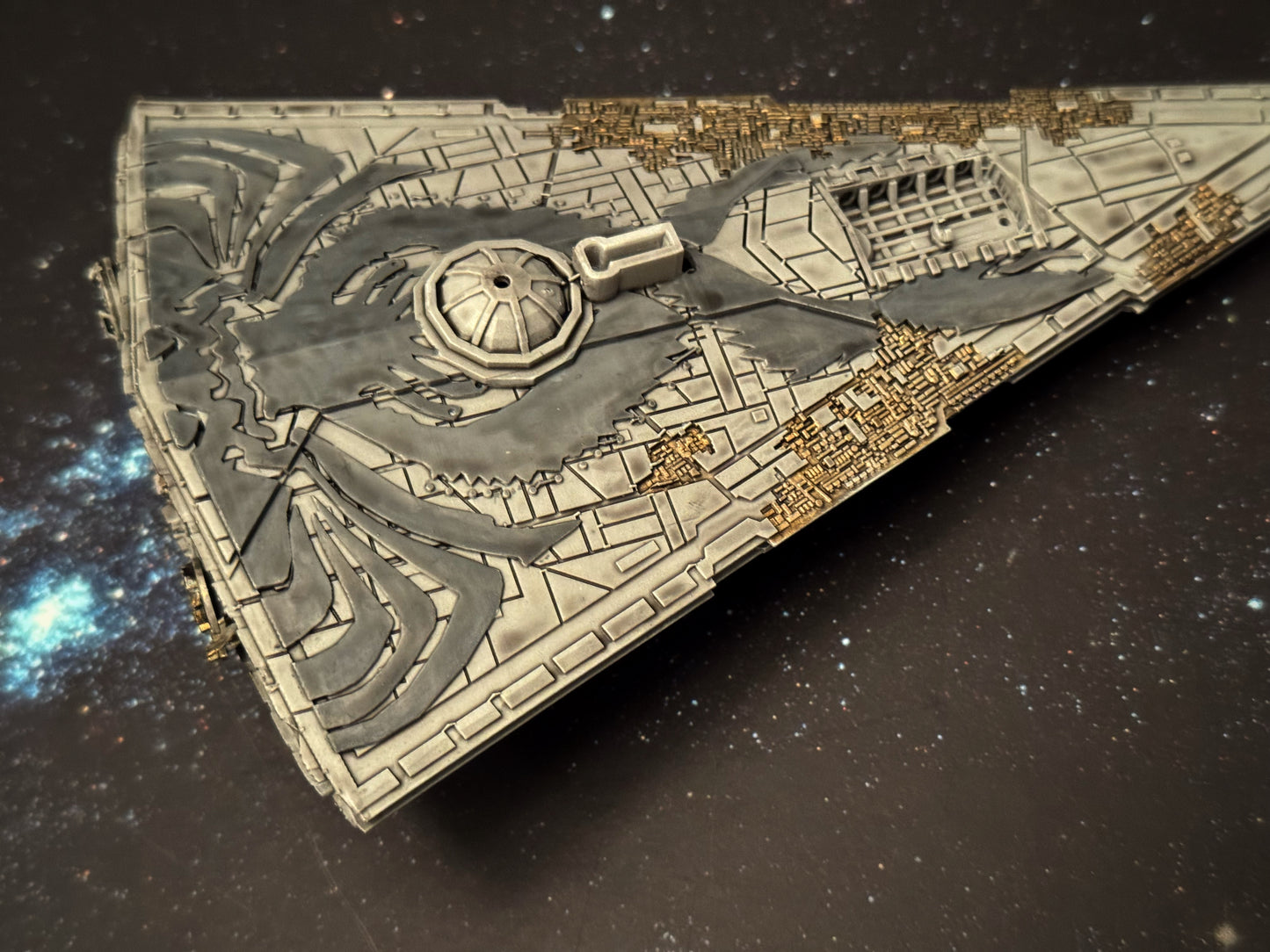 Star Wars Armada Thrawn Chimaera Imperial Star Destroyer ISD-1 Raw Unpainted - or - PAINTED 14k 3D