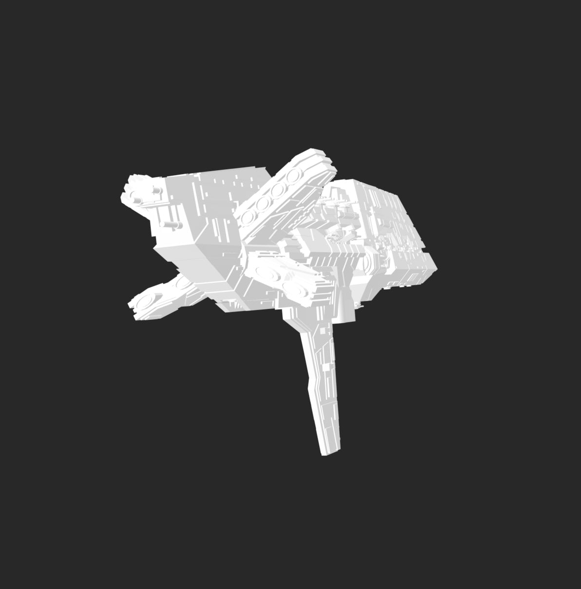 Star Wars Armada Kandoshii Dreadnaught Raw/Unpainted -or- Hand Painted Model 3D 14k Resin