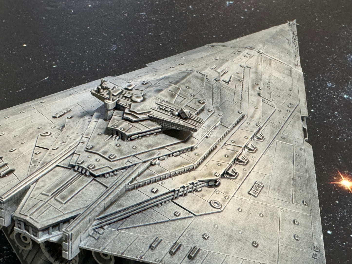 Star Wars Armada Resurgent Stsr Destroyer Raw/Unpainted -or- Hand Painted Model 3D 14k Resin