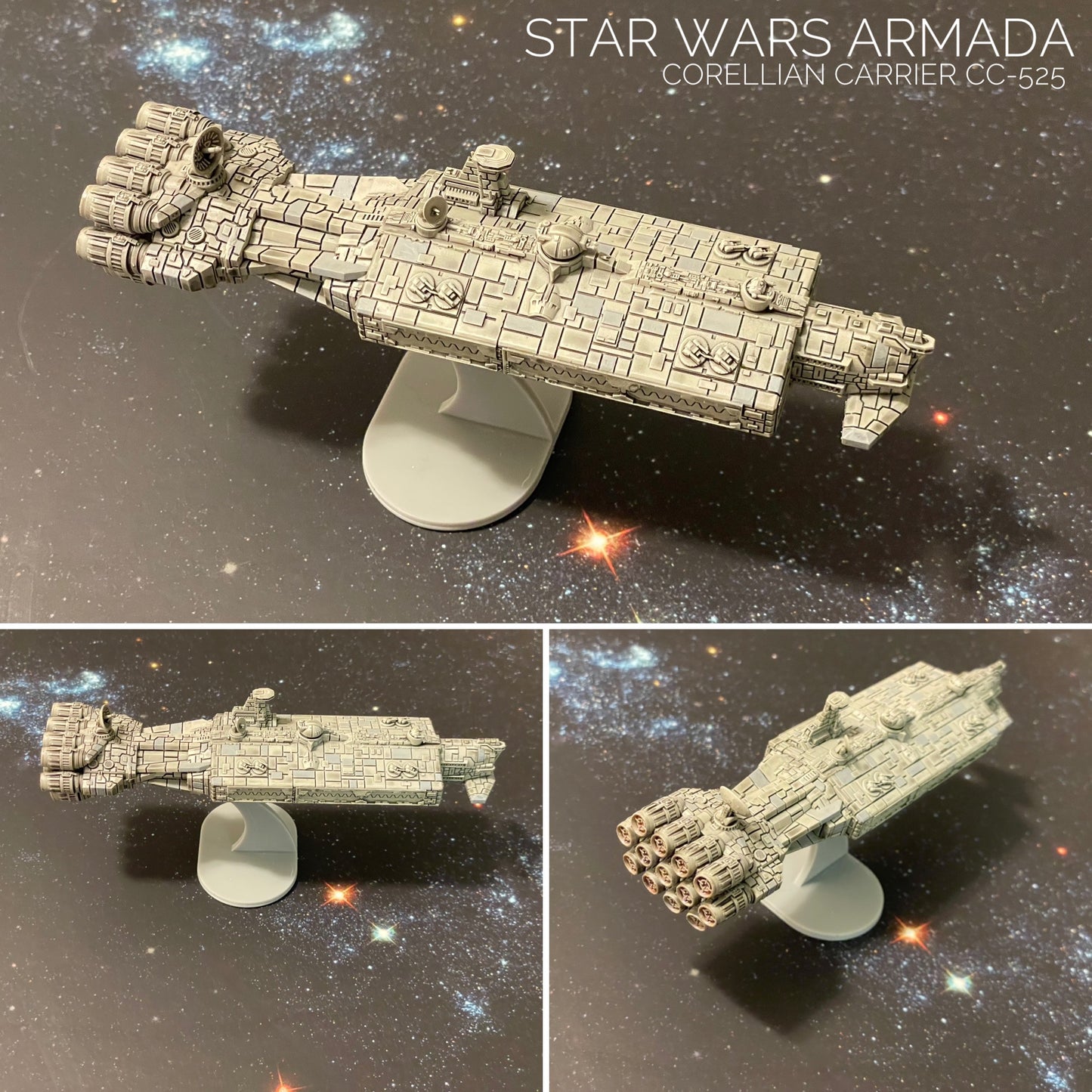 Star Wars Armada Corellian Carrier 525 16k 3D print