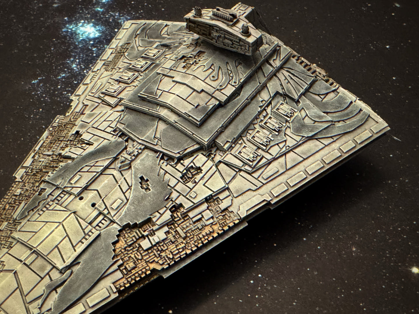 Star Wars Armada Thrawn Chimaera Imperial Star Destroyer ISD-1 Raw Unpainted - or - PAINTED 14k 3D