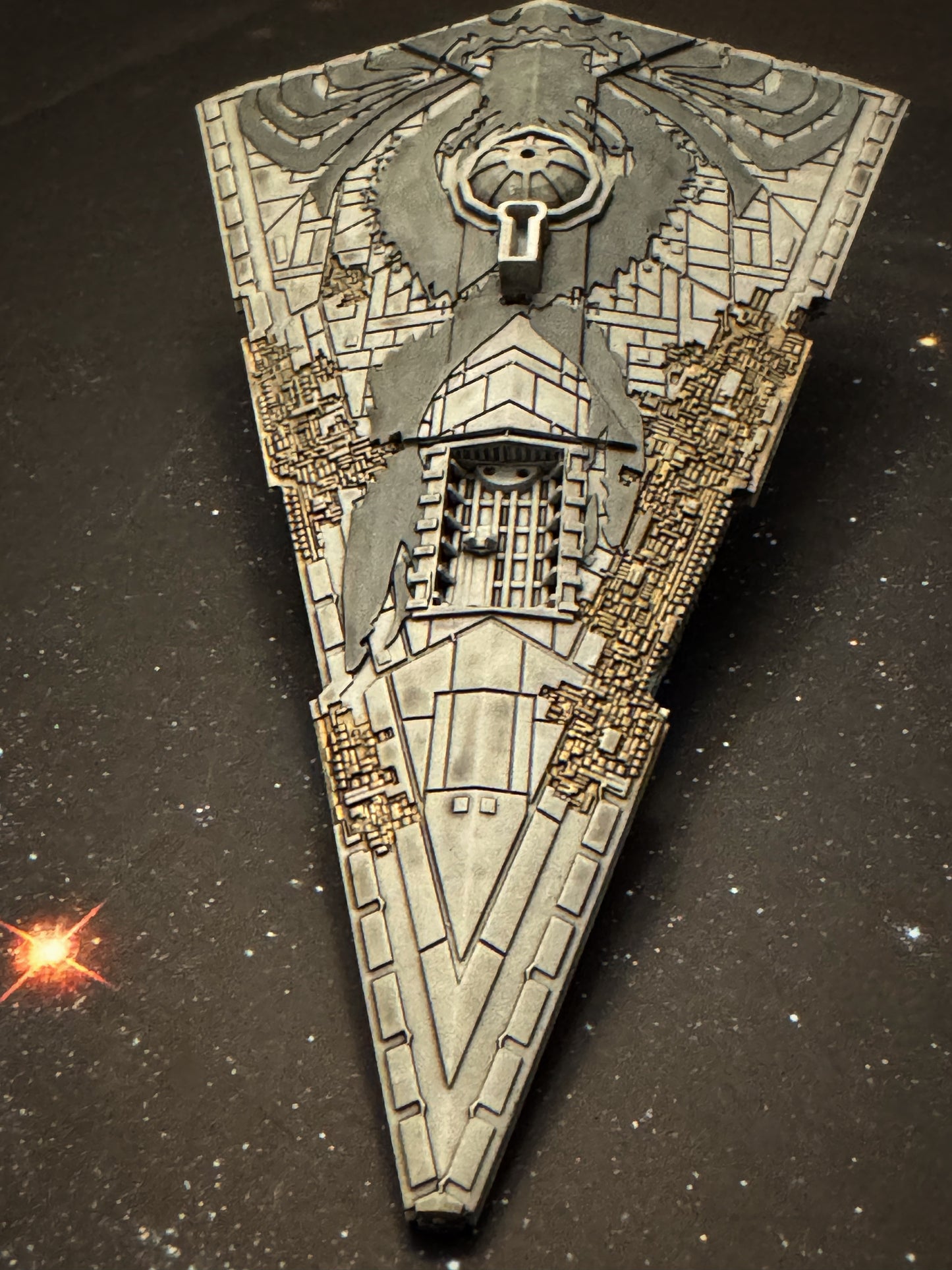 Star Wars Armada Thrawn Chimaera Imperial Star Destroyer ISD-1 Raw Unpainted - or - PAINTED 14k 3D