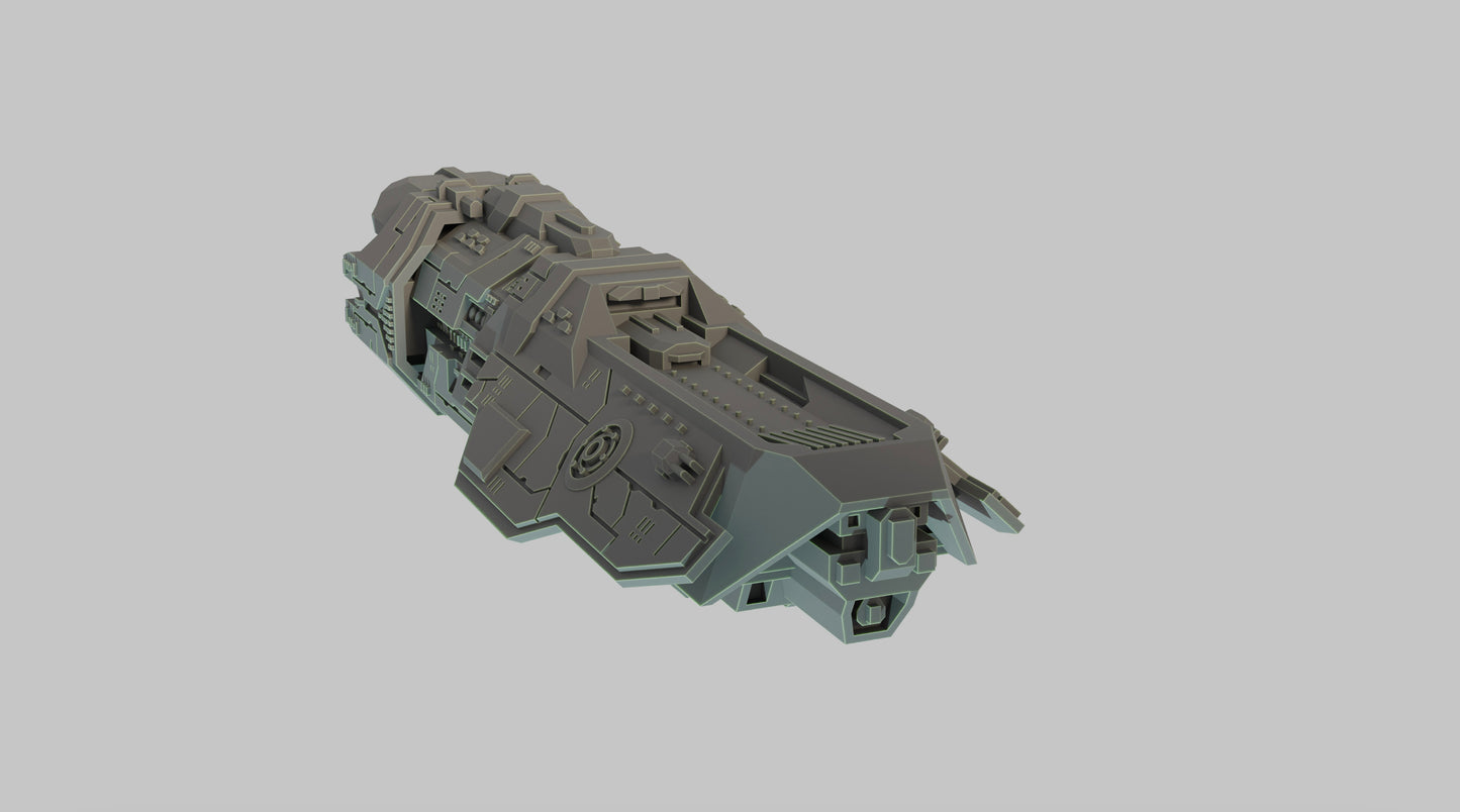 HALO Fleet Battles (Star Wars Armada scale) UNSC Neptune-Class Light Cruiser Hand-Painted or Raw 14k 3D Resin Print