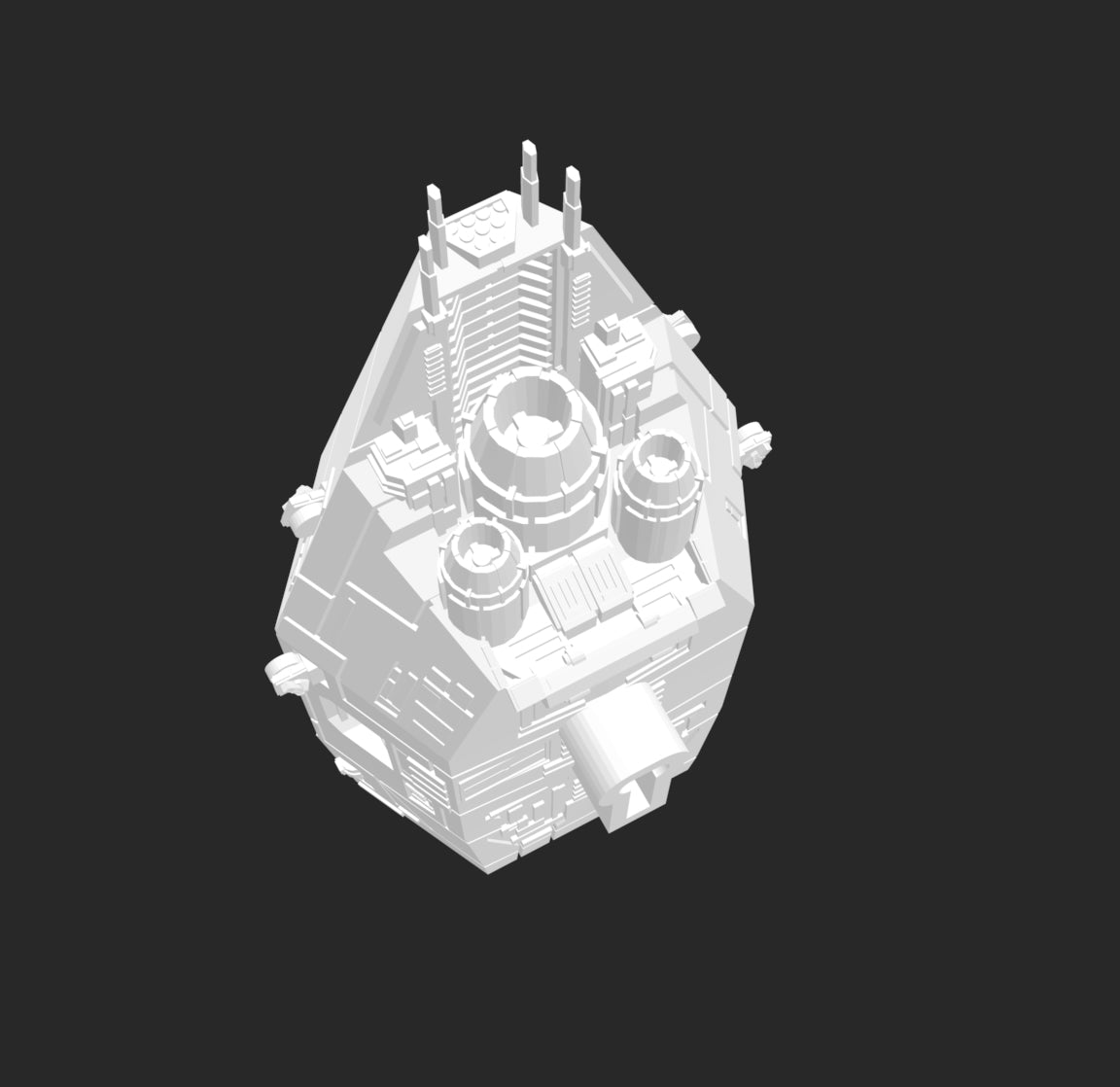 Star Wars Armada Imperial Ton Falk Carrier Raw/Unpainted -or- Hand Painted Model 3D 14k Resin