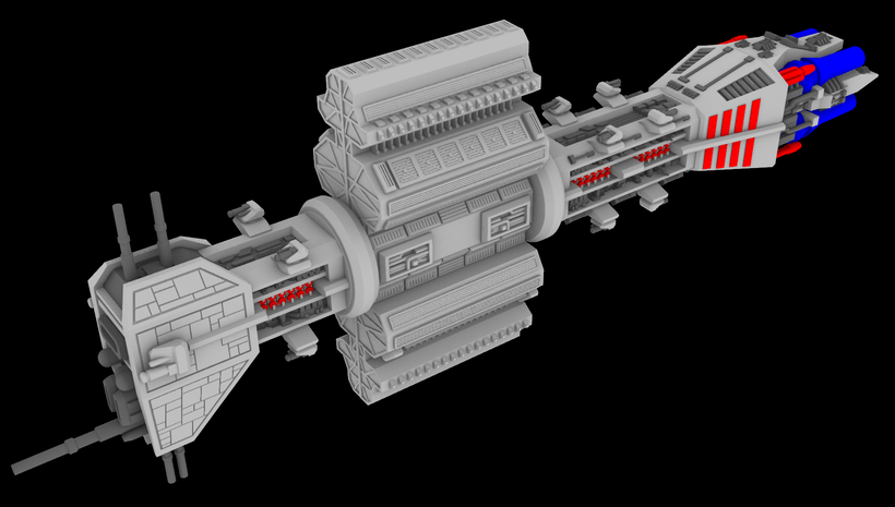 Star Wars Armada scale Babylon 5 EA Earth Force Omega Class Destroyer 8” 3D Resin 14k