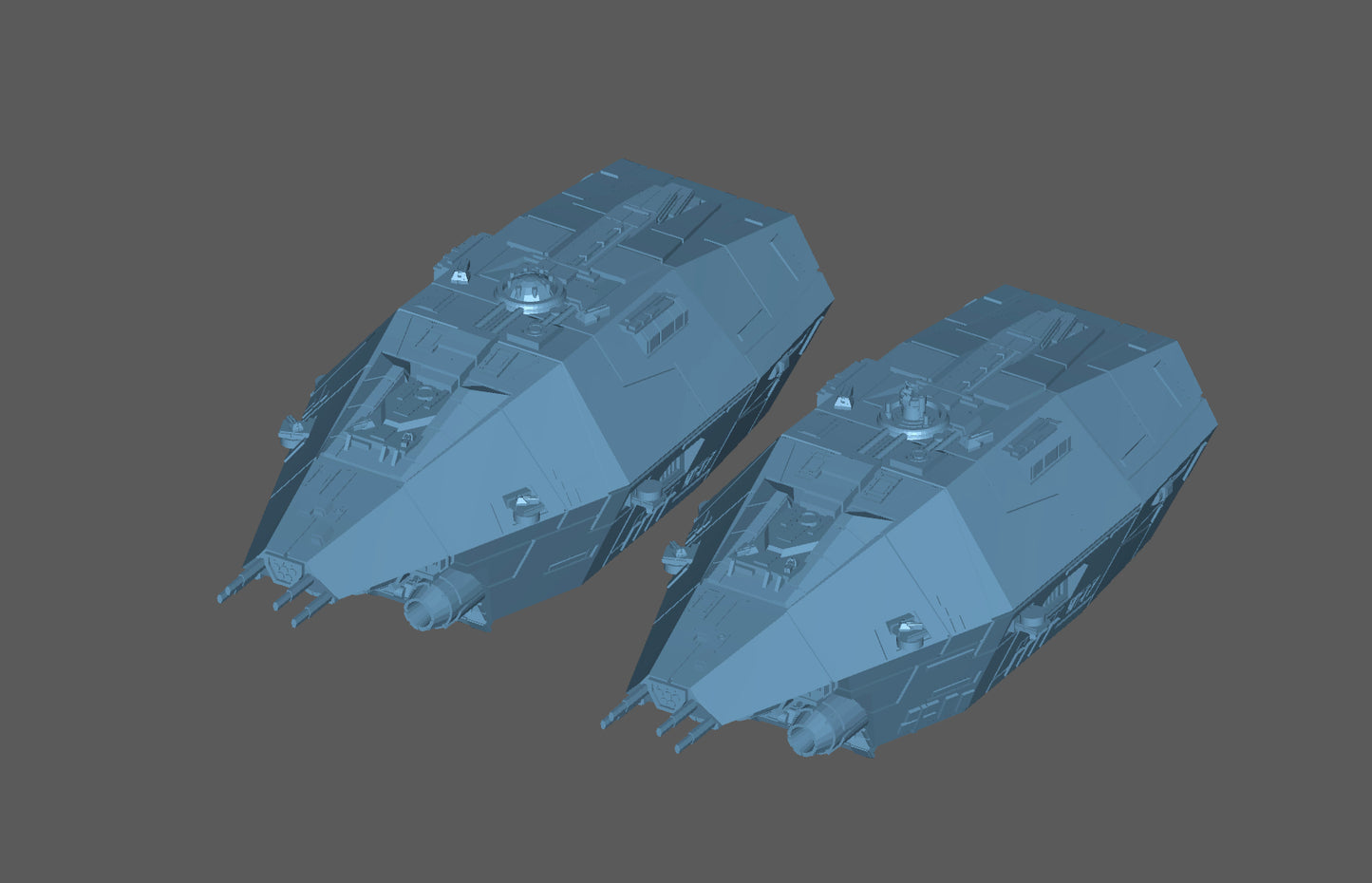 Star Wars Armada Imperial Ton Falk Carrier Raw/Unpainted -or- Hand Painted Model 3D 14k Resin
