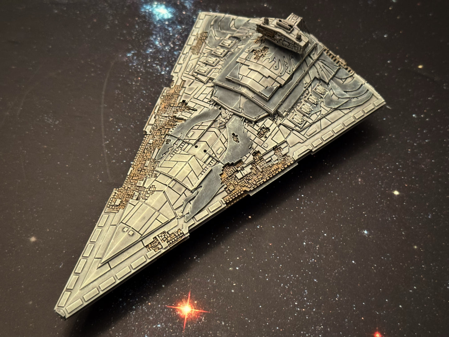 Star Wars Armada Thrawn Chimaera Imperial Star Destroyer ISD-1 Raw Unpainted - or - PAINTED 14k 3D