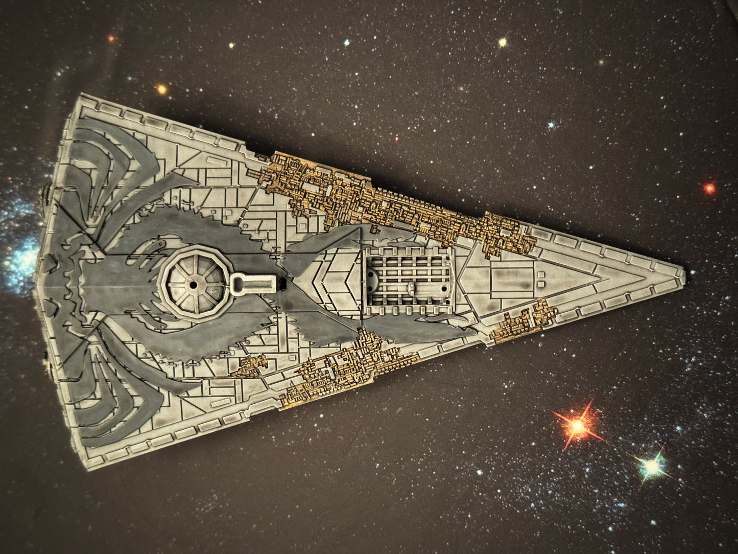 Star Wars Armada Thrawn Chimaera Imperial Star Destroyer ISD-1 Raw Unpainted - or - PAINTED 14k 3D