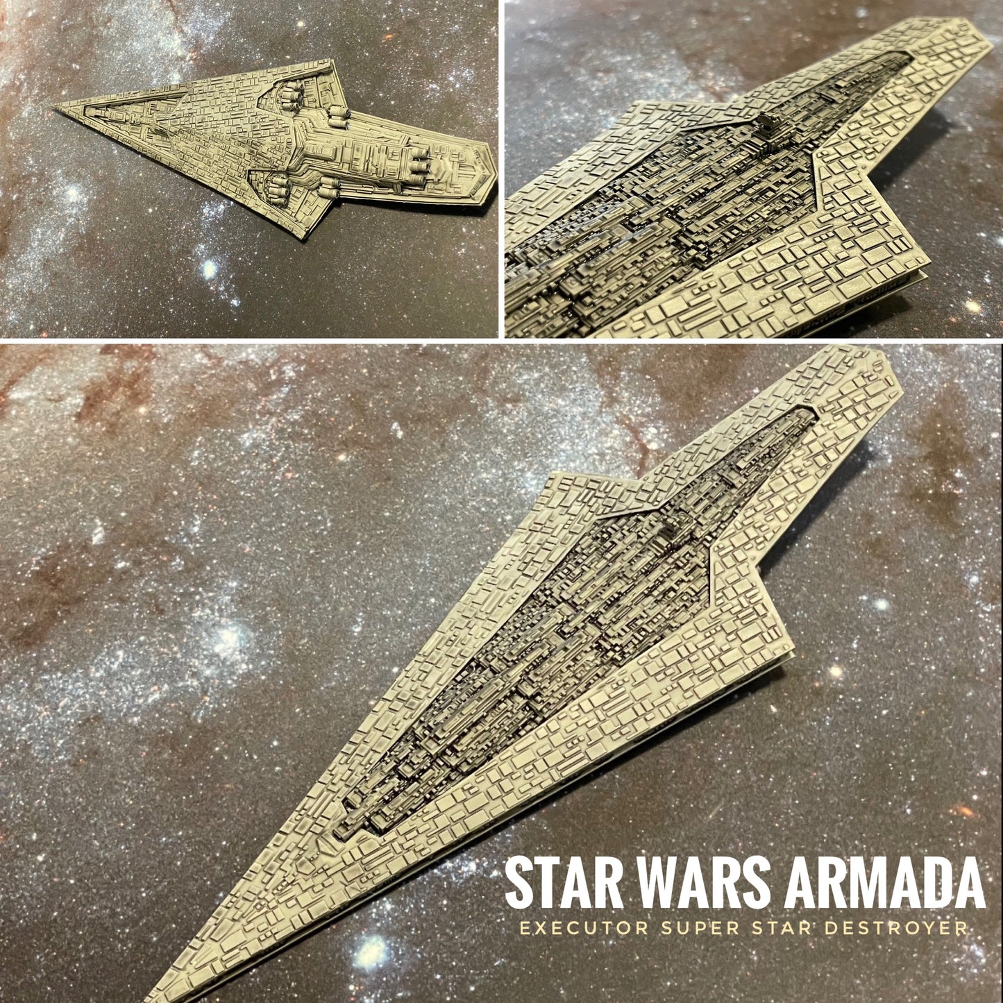 Star Wars lot - Executor, and 6x Xwing scale ships. BSG Cylon Basestar
