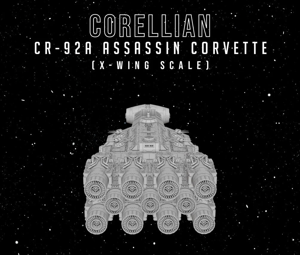 Star Wars X-Wing 1/270 Corellian CR-92A Assassin Corvette 16k 3D print