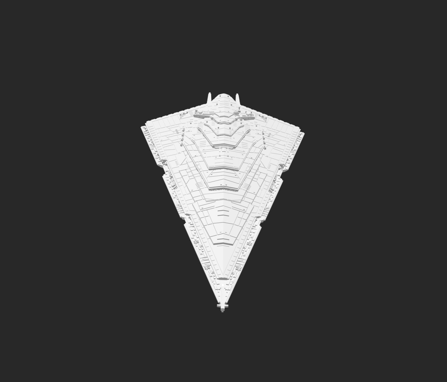 Star Wars Armada Resurgent Stsr Destroyer Raw/Unpainted -or- Hand Painted Model 3D 14k Resin