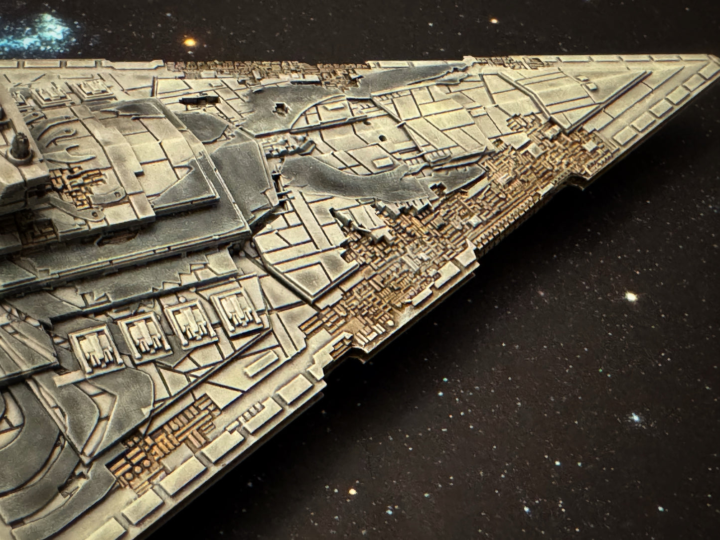 Star Wars Armada Thrawn Chimaera Imperial Star Destroyer ISD-1 Raw Unpainted - or - PAINTED 14k 3D