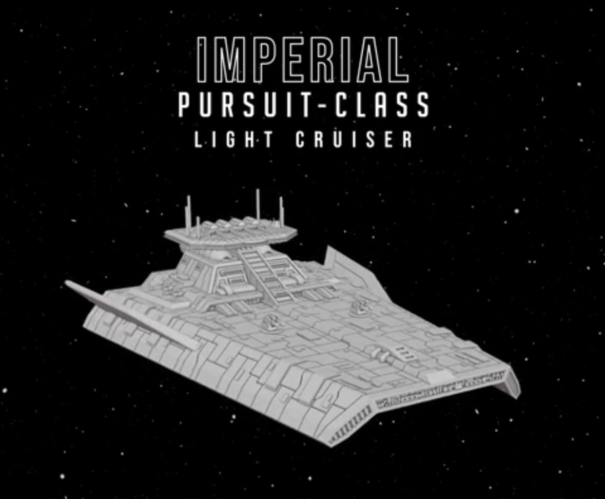 Star Wars Armada Imperial Pursuit Light Cruiser Raw/Unpainted -or- Hand Painted Model 3D 14k Resin