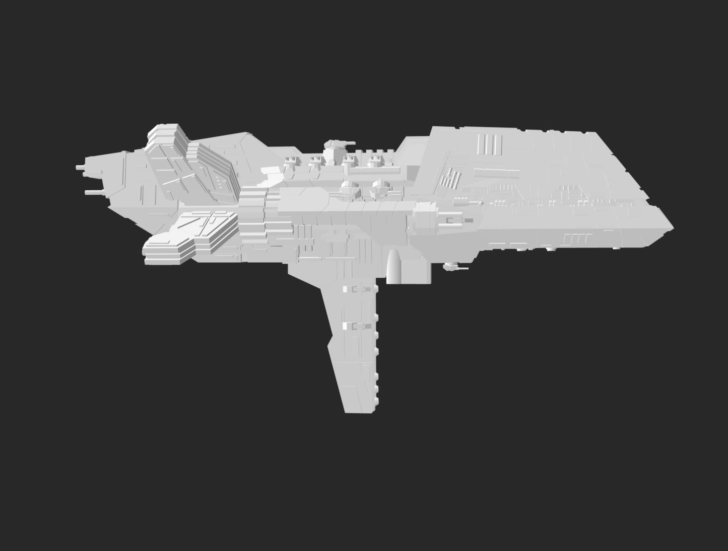 Star Wars Armada Kandoshii Dreadnaught Raw/Unpainted -or- Hand Painted Model 3D 14k Resin