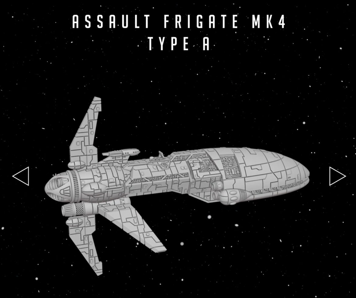 Star Wars Armada Rebel Assault Frigate MK4 Fully Hand Painted 3DResin Fan art