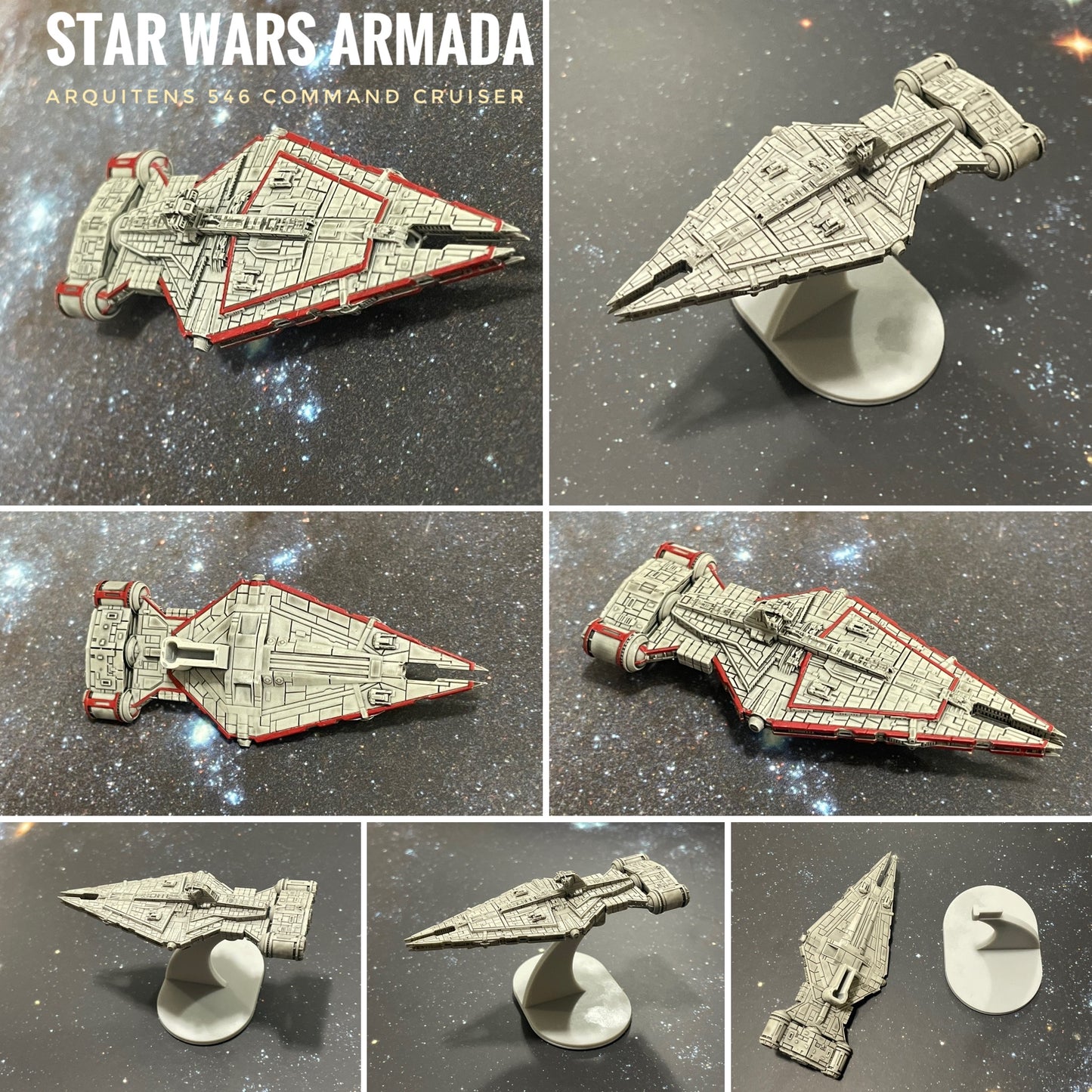 Star Wars Armada Arquitens Light Cruiser Raw unpainted OR Hand Painted 14k 3DResin Print