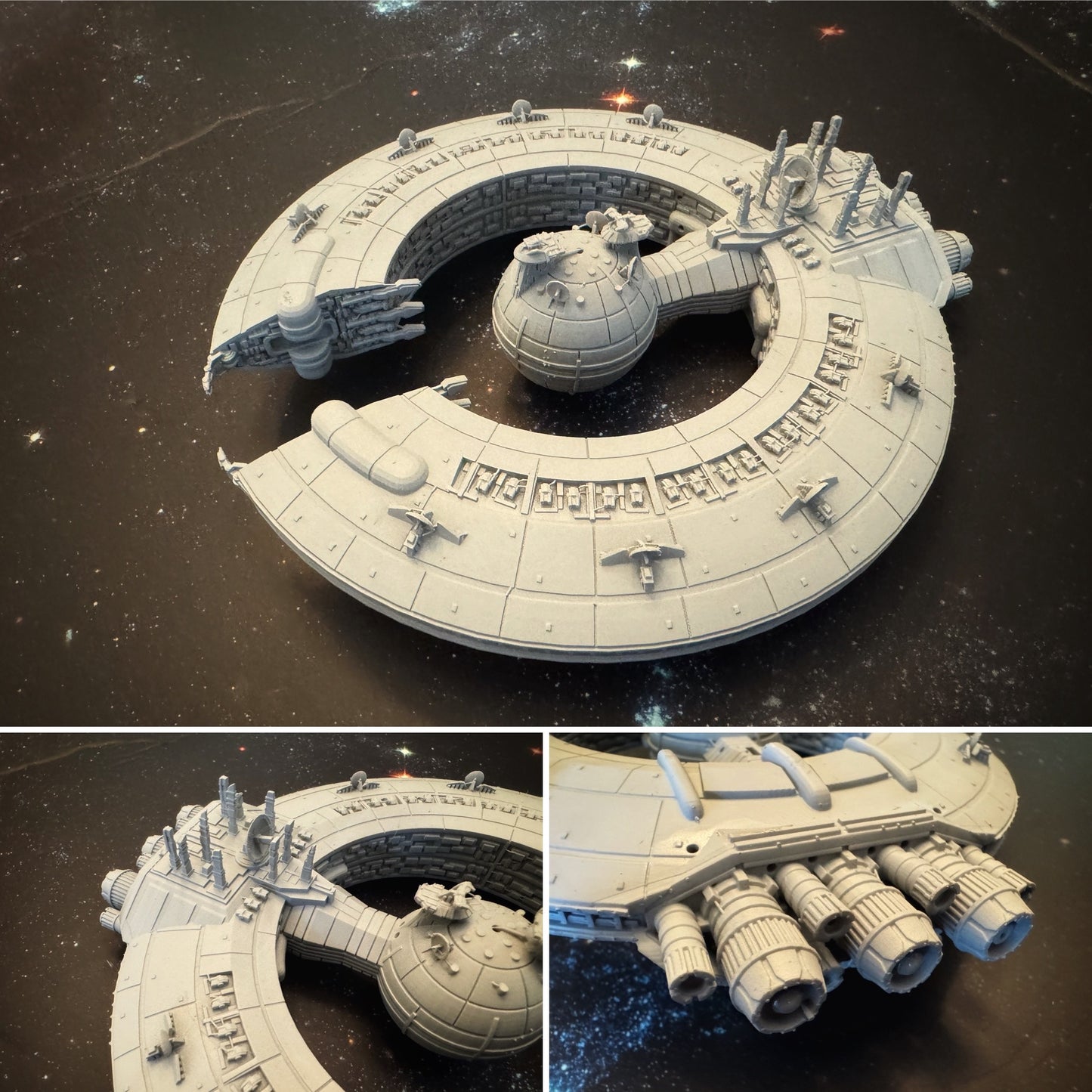 Star Wars Armada CIS Lucrehulk Battlecruiser Raw/Unpainted -or- Hand Painted Model 3D 14k Resin