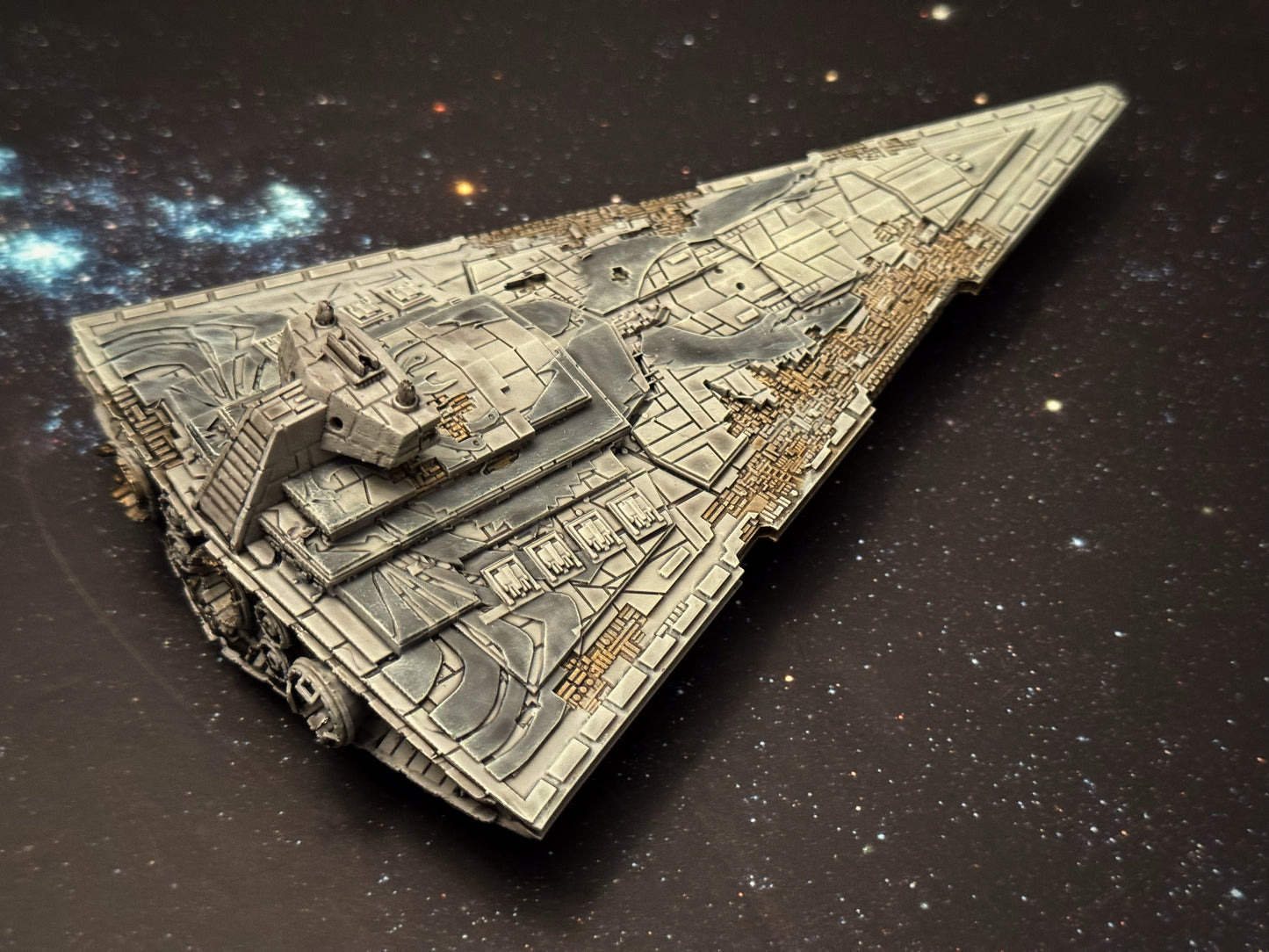 Star Wars Armada Thrawn Chimaera Imperial Star Destroyer ISD-1 Raw Unpainted - or - PAINTED 14k 3D