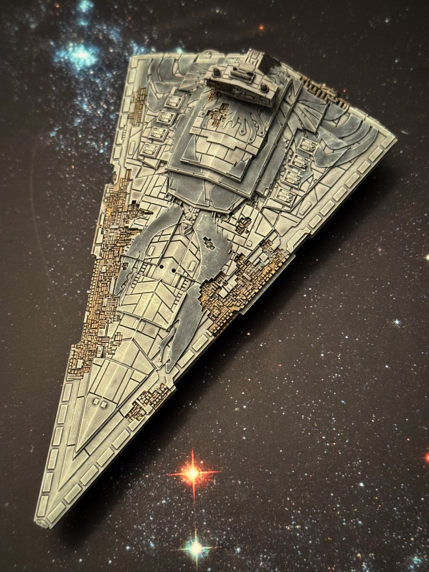 Star Wars Armada Thrawn Chimaera Imperial Star Destroyer ISD-1 Raw Unpainted - or - PAINTED 14k 3D