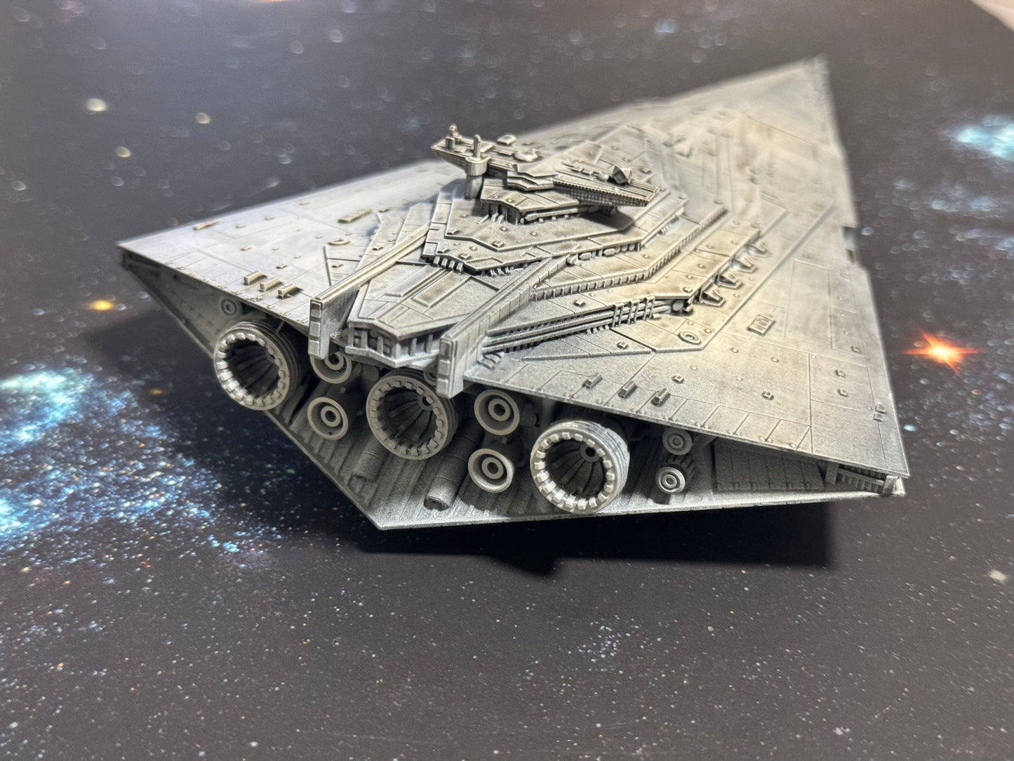 Star Wars Armada Resurgent Stsr Destroyer Raw/Unpainted -or- Hand Painted Model 3D 14k Resin