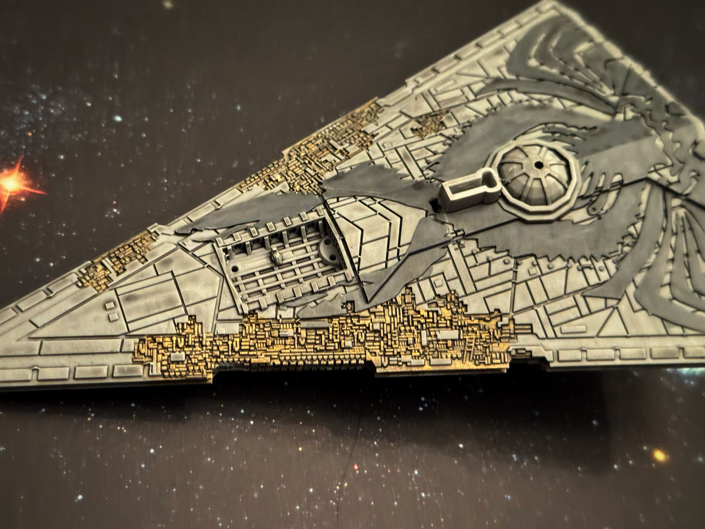 Star Wars Armada Thrawn Chimaera Imperial Star Destroyer ISD-1 Raw Unpainted - or - PAINTED 14k 3D