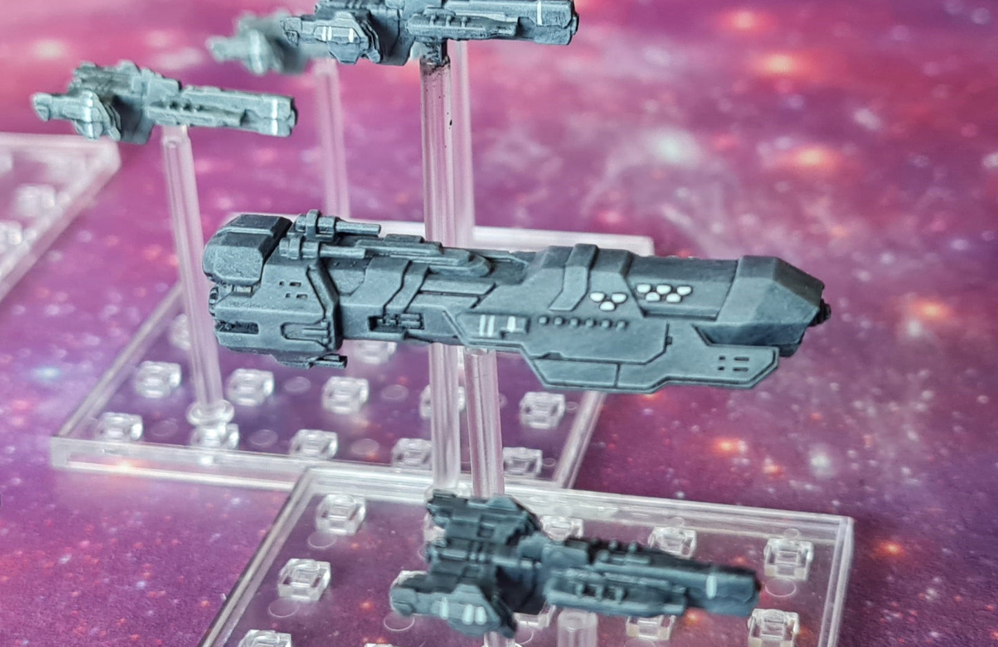 HALO Fleet Battles (Star Wars Armada scale) UNSC Amphion-Class Light Cruiser Hand-Painted or Raw 14k 3D Resin Print