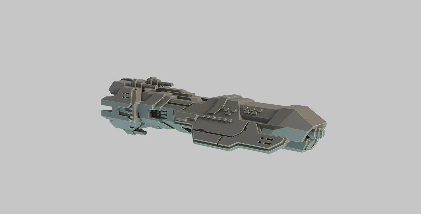 HALO Fleet Battles (Star Wars Armada scale) UNSC Amphion-Class Light Cruiser Hand-Painted or Raw 14k 3D Resin Print