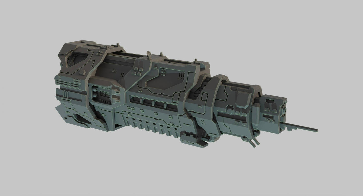 HALO Fleet Battles (Star Wars Armada scale) UNSC Autumn-Class Heavy Cruiser Hand-Painted or Raw 14k 3D Resin Print