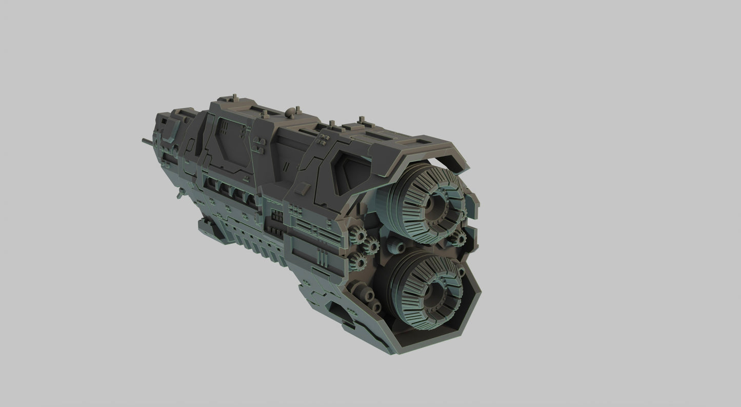 HALO Fleet Battles (Star Wars Armada scale) UNSC Autumn-Class Heavy Cruiser Hand-Painted or Raw 14k 3D Resin Print