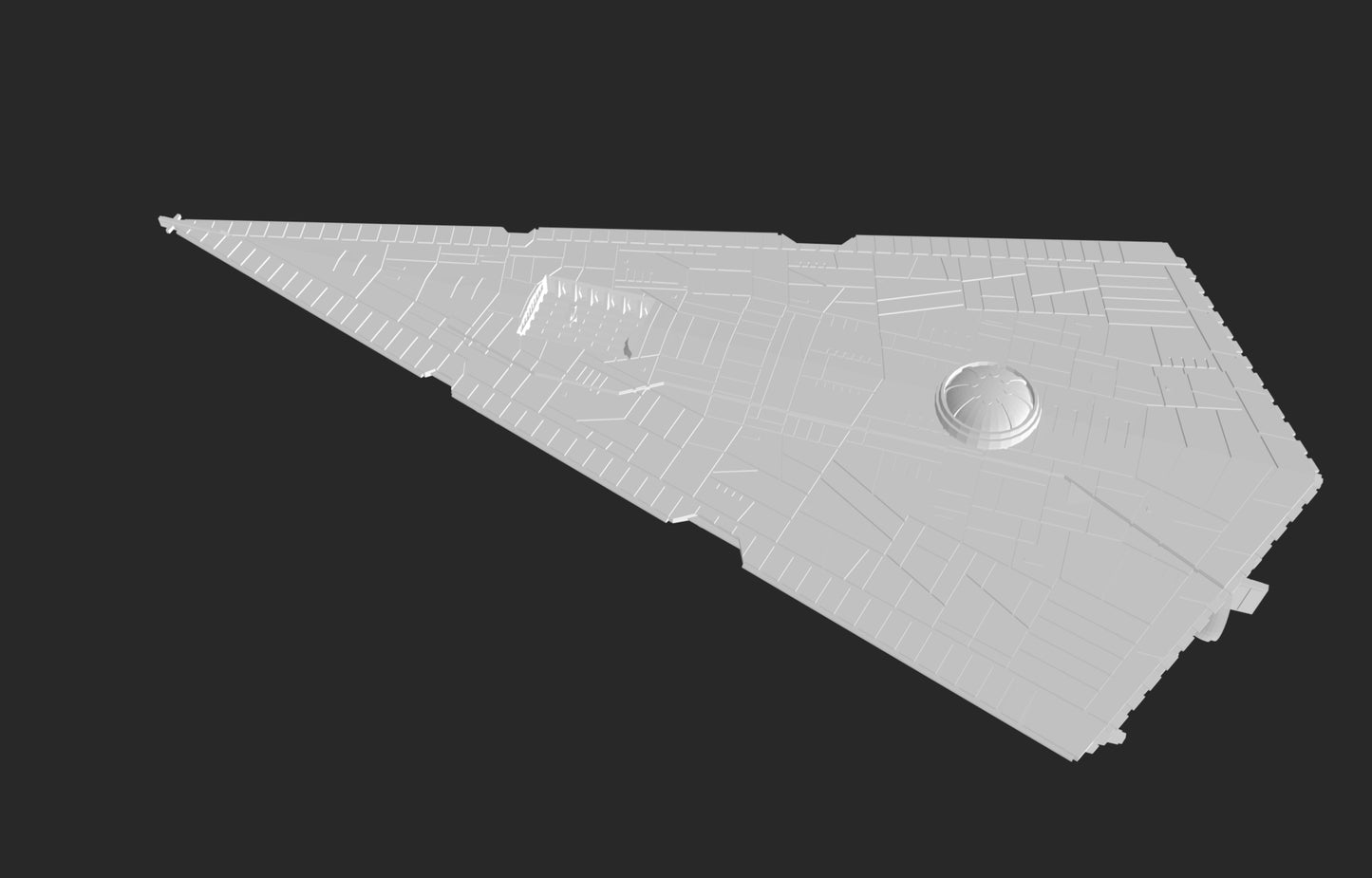 Star Wars Armada Resurgent Stsr Destroyer Raw/Unpainted -or- Hand Painted Model 3D 14k Resin