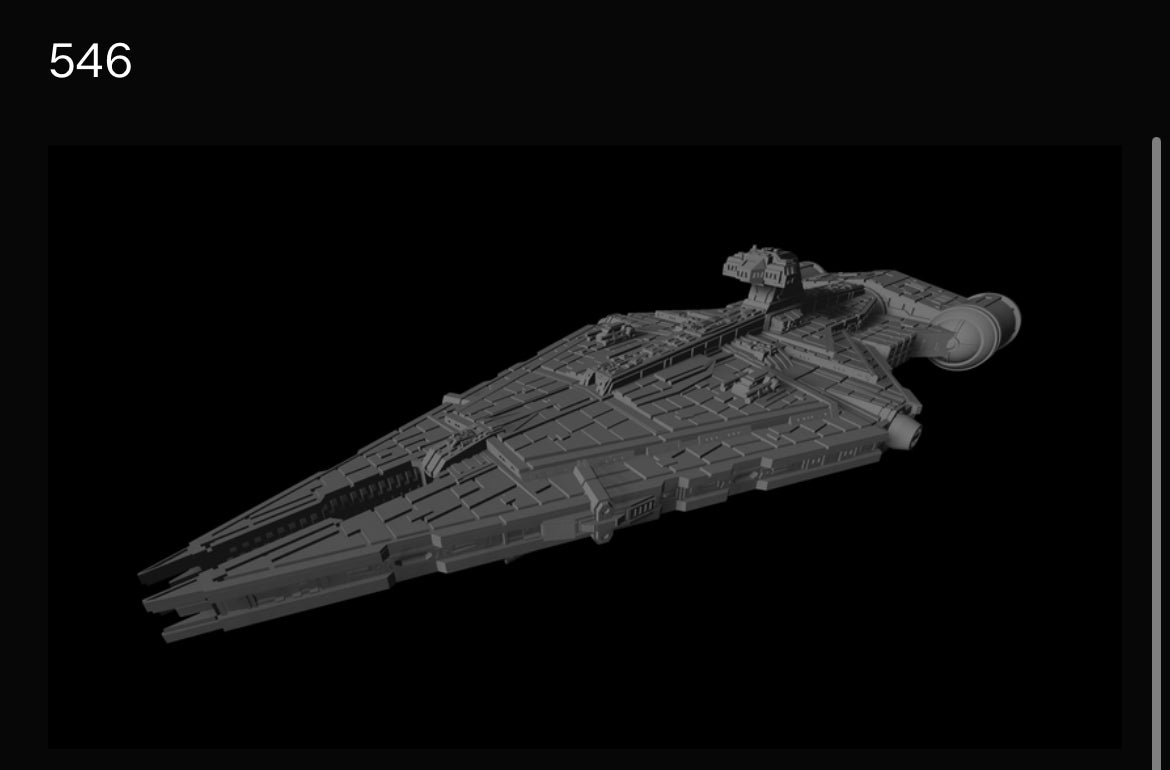 Star Wars Armada Class 546 ARQUITENS 16k 3D print