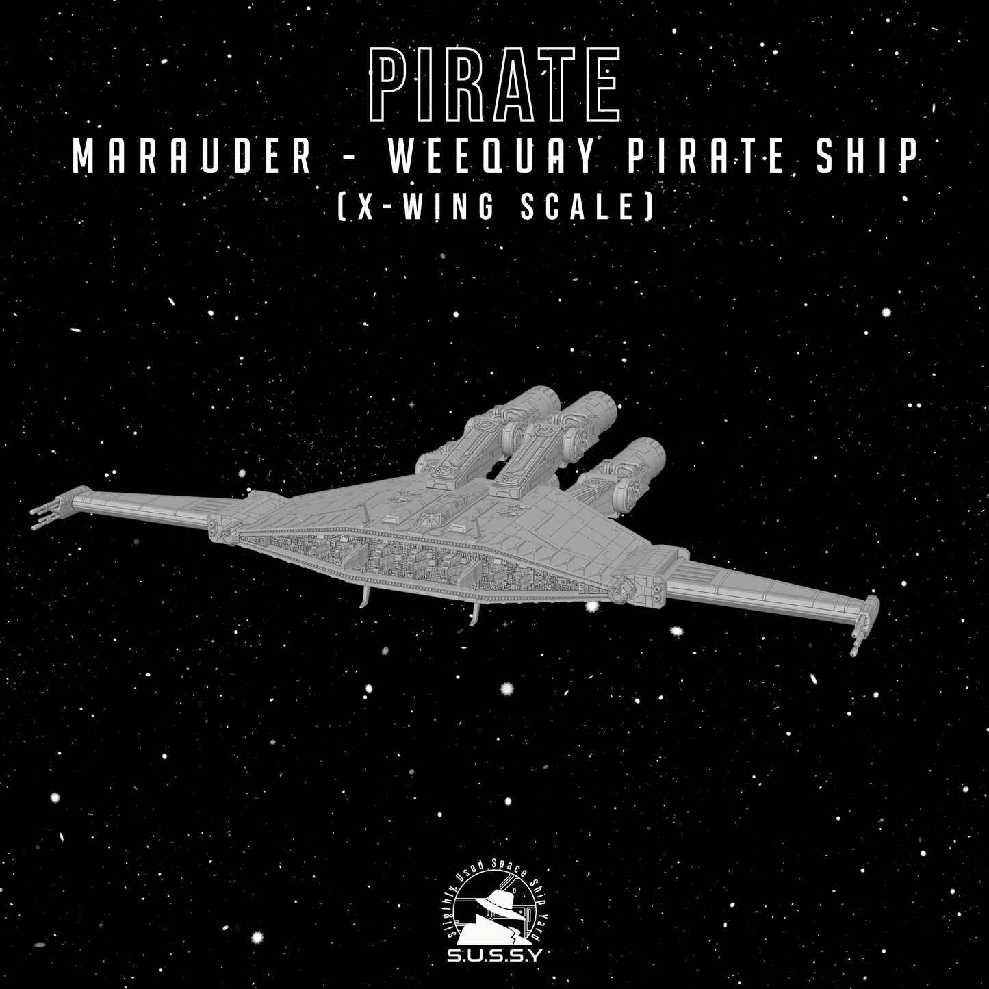 Star Wars X-Wing 1/270 Weequay Pirate Ship - Marauder 16k 3D print