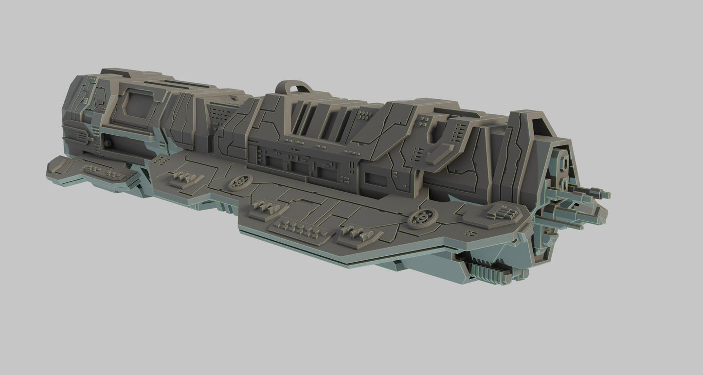 HALO Fleet Battles (Star Wars Armada scale) UNSC Colossus-Class SuperCarrier Hand-Painted or Raw 14k 3D Resin Print