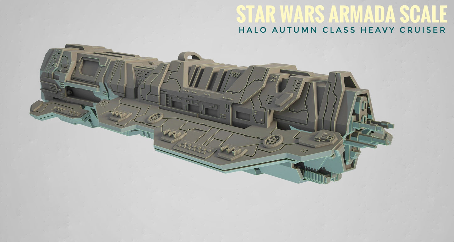 HALO Fleet Battles (Star Wars Armada scale) UNSC Colossus-Class SuperCarrier Hand-Painted or Raw 14k 3D Resin Print