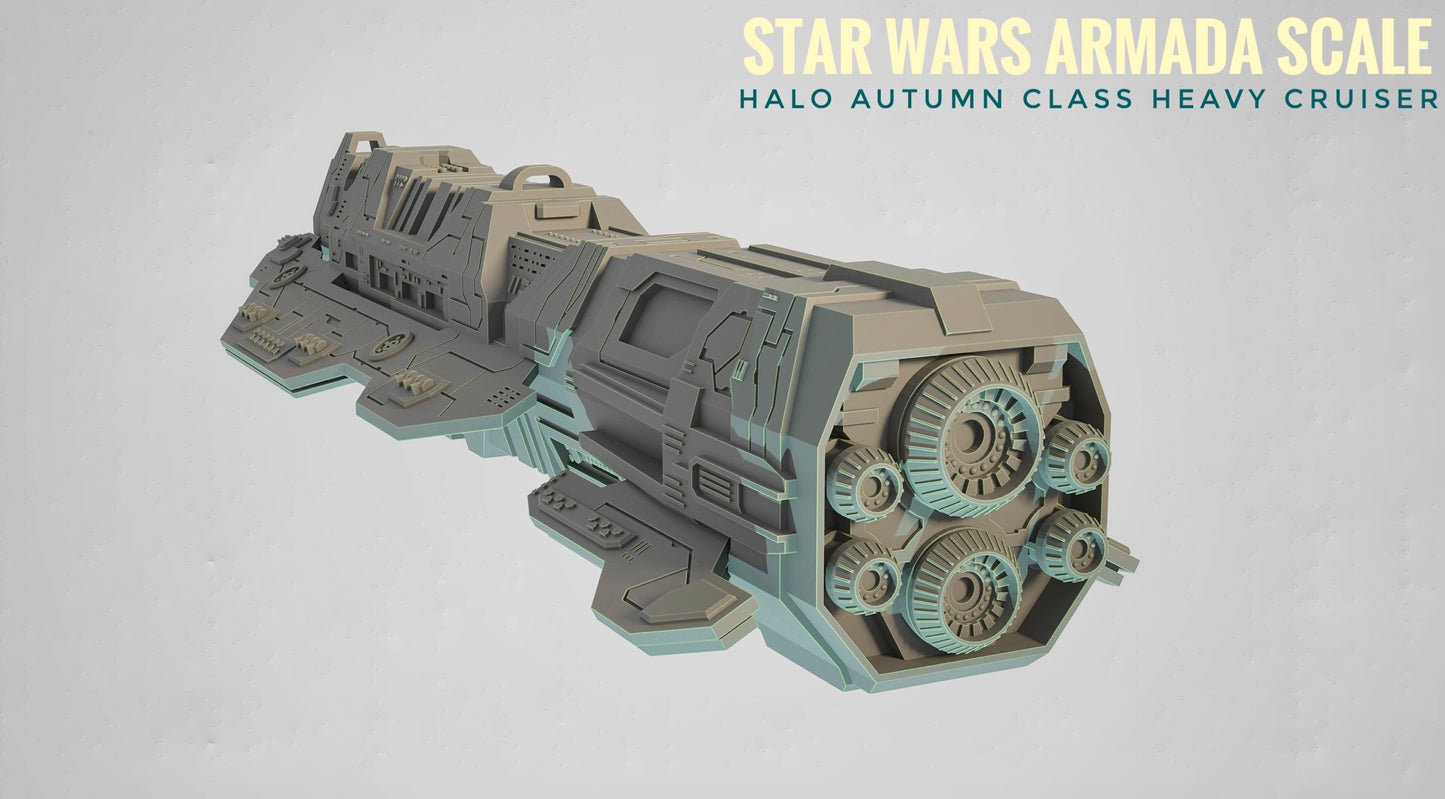 HALO Fleet Battles (Star Wars Armada scale) UNSC Colossus-Class SuperCarrier Hand-Painted or Raw 14k 3D Resin Print