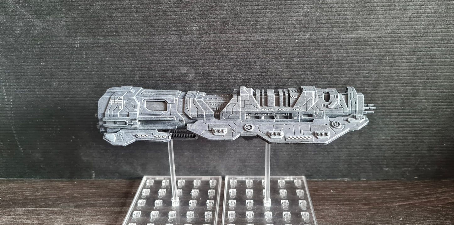 HALO Fleet Battles (Star Wars Armada scale) UNSC Colossus-Class SuperCarrier Hand-Painted or Raw 14k 3D Resin Print
