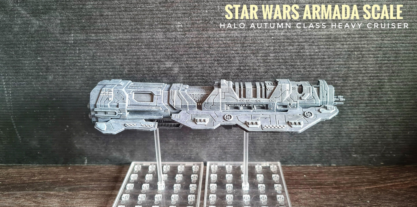 HALO Fleet Battles (Star Wars Armada scale) UNSC Colossus-Class SuperCarrier Hand-Painted or Raw 14k 3D Resin Print