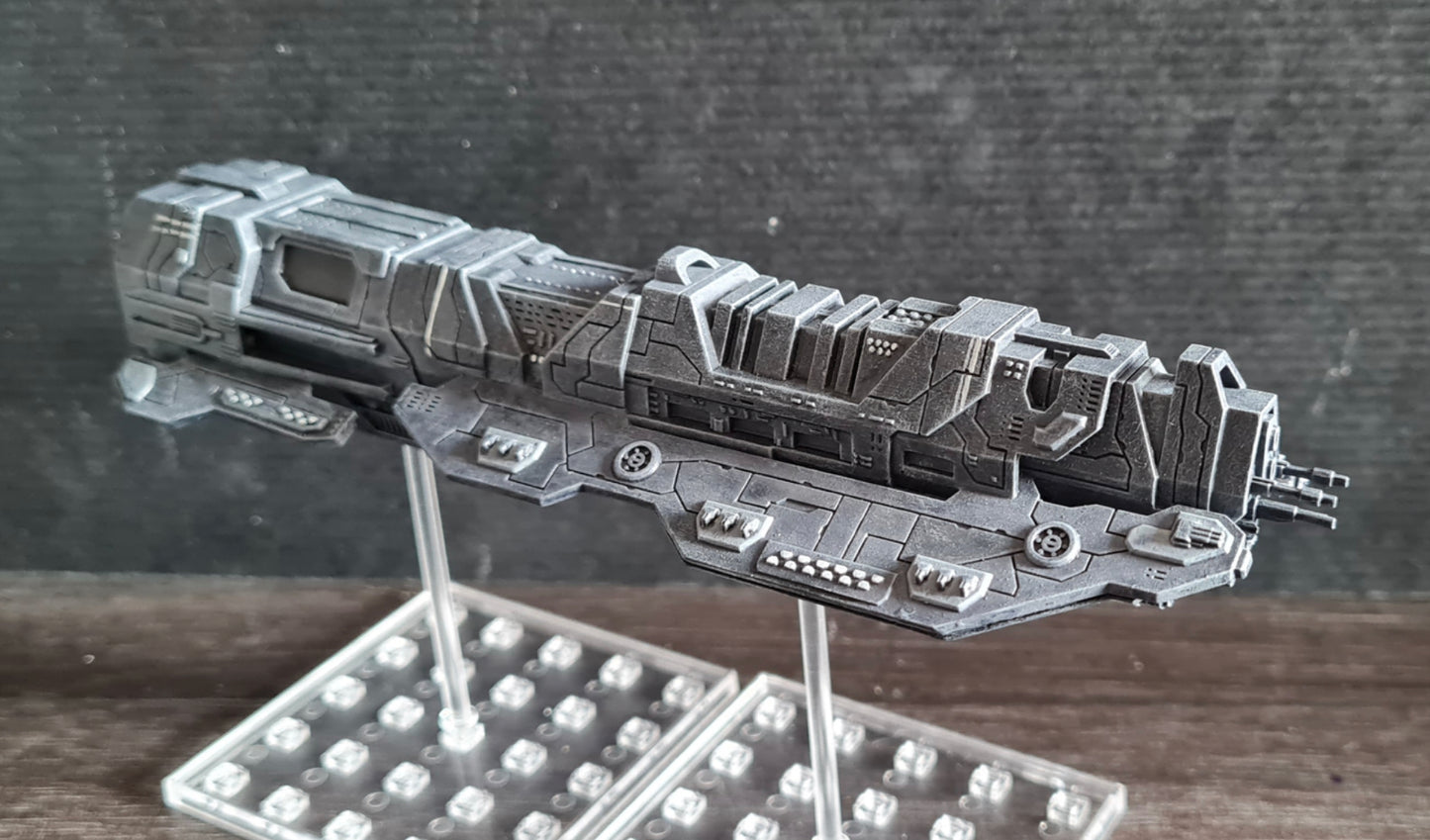 HALO Fleet Battles (Star Wars Armada scale) UNSC Colossus-Class SuperCarrier Hand-Painted or Raw 14k 3D Resin Print