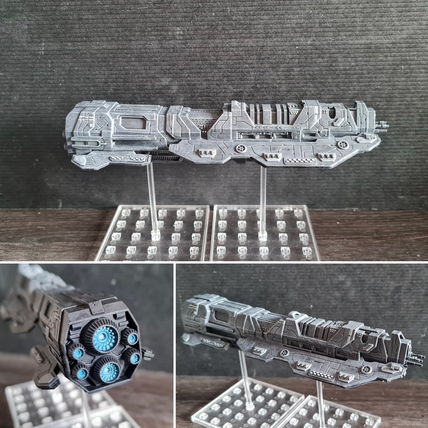 HALO Fleet Battles (Star Wars Armada scale) UNSC Colossus-Class SuperCarrier Hand-Painted or Raw 14k 3D Resin Print