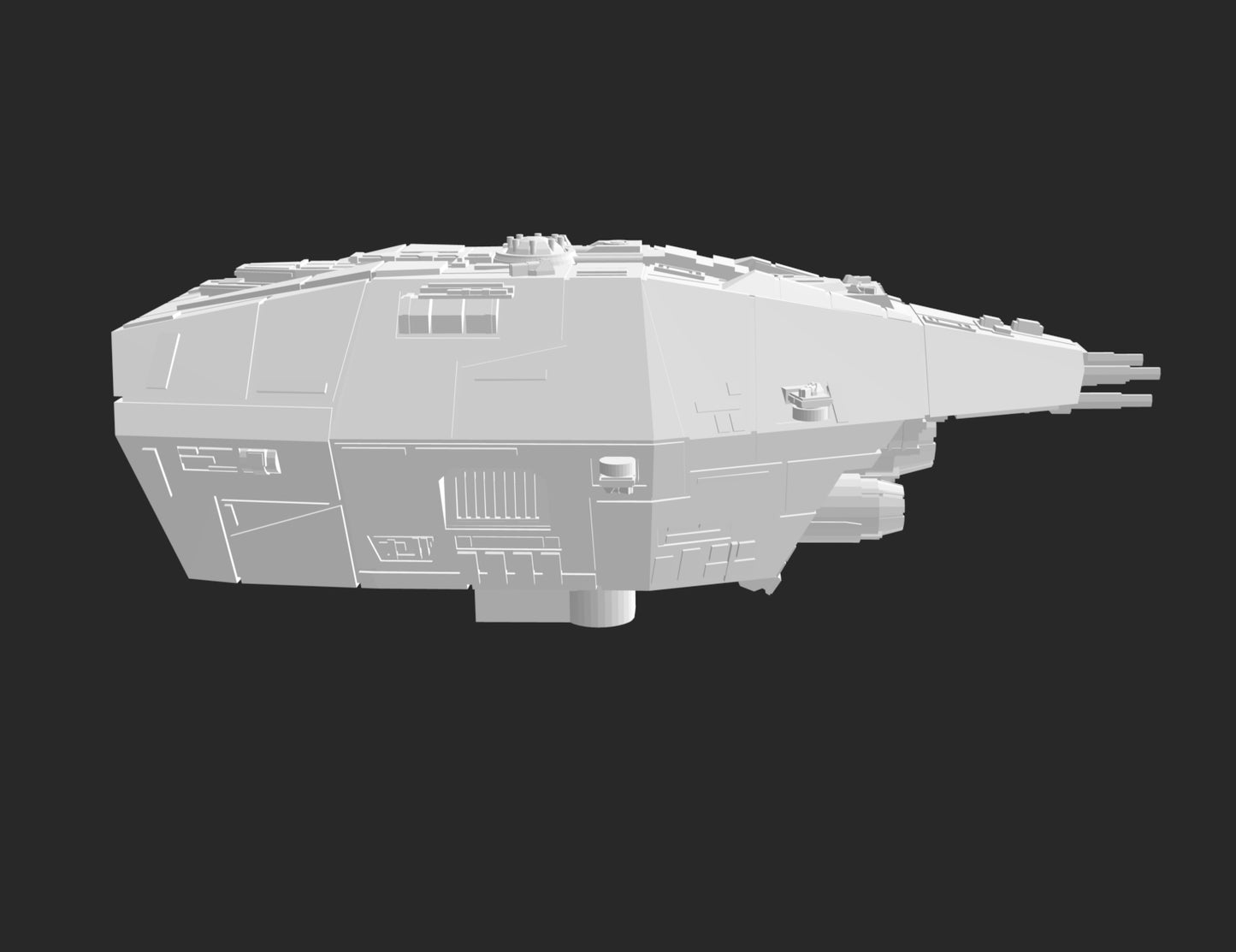 Star Wars Armada Imperial Ton Falk Carrier Raw/Unpainted -or- Hand Painted Model 3D 14k Resin