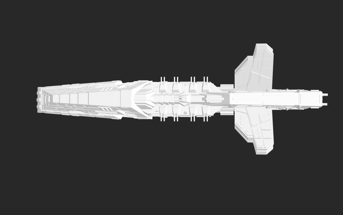 Star Wars Armada Kandoshii Dreadnaught Raw/Unpainted -or- Hand Painted Model 3D 14k Resin