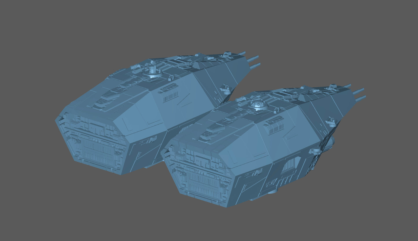 Star Wars Armada Imperial Ton Falk Carrier Raw/Unpainted -or- Hand Painted Model 3D 14k Resin