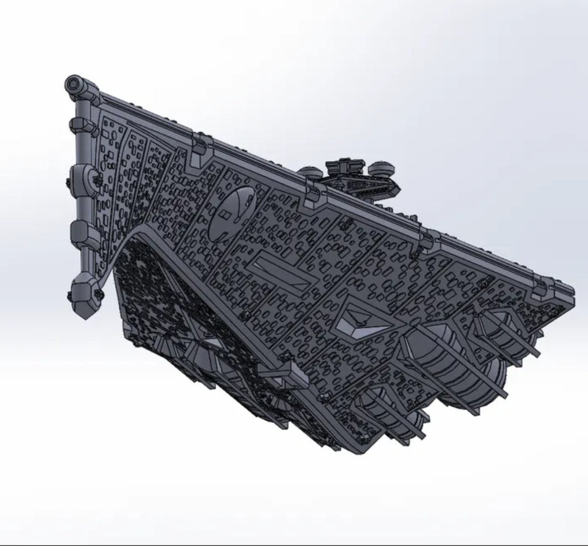 Star Wars Armada Dark Empire ECLIPSE Super Star Destroyer Raw OR Fully hand-painted Model 3D 12k Resin