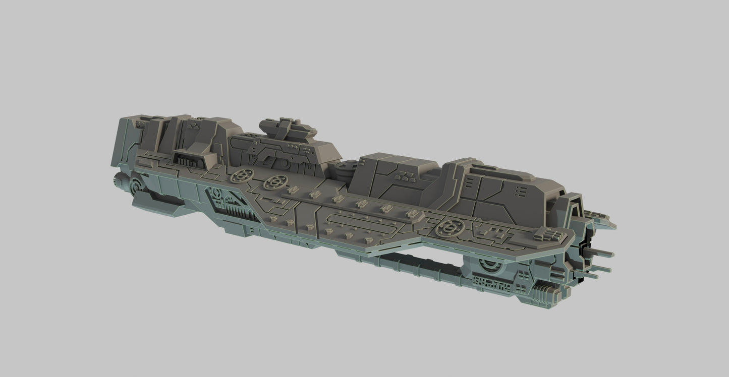 HALO Fleet Battles (Star Wars Armada scale) UNSC Epoch-Class Carrier Hand-Painted or Raw 14k 3D Resin Print
