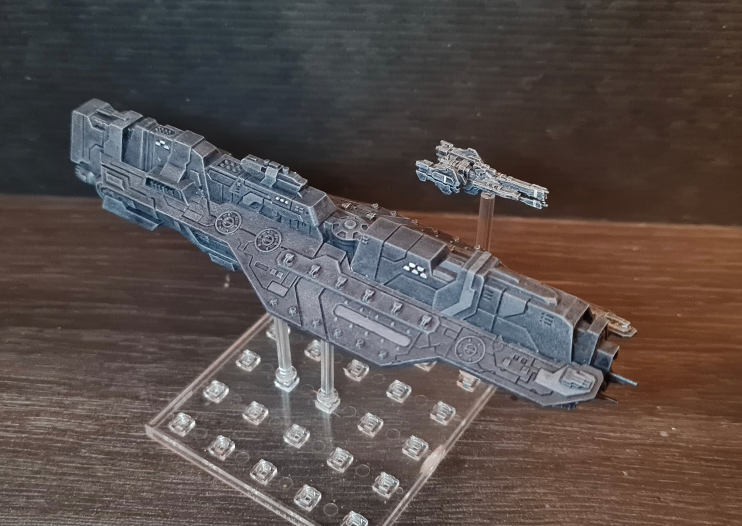 HALO Fleet Battles (Star Wars Armada scale) UNSC Epoch-Class Carrier Hand-Painted or Raw 14k 3D Resin Print