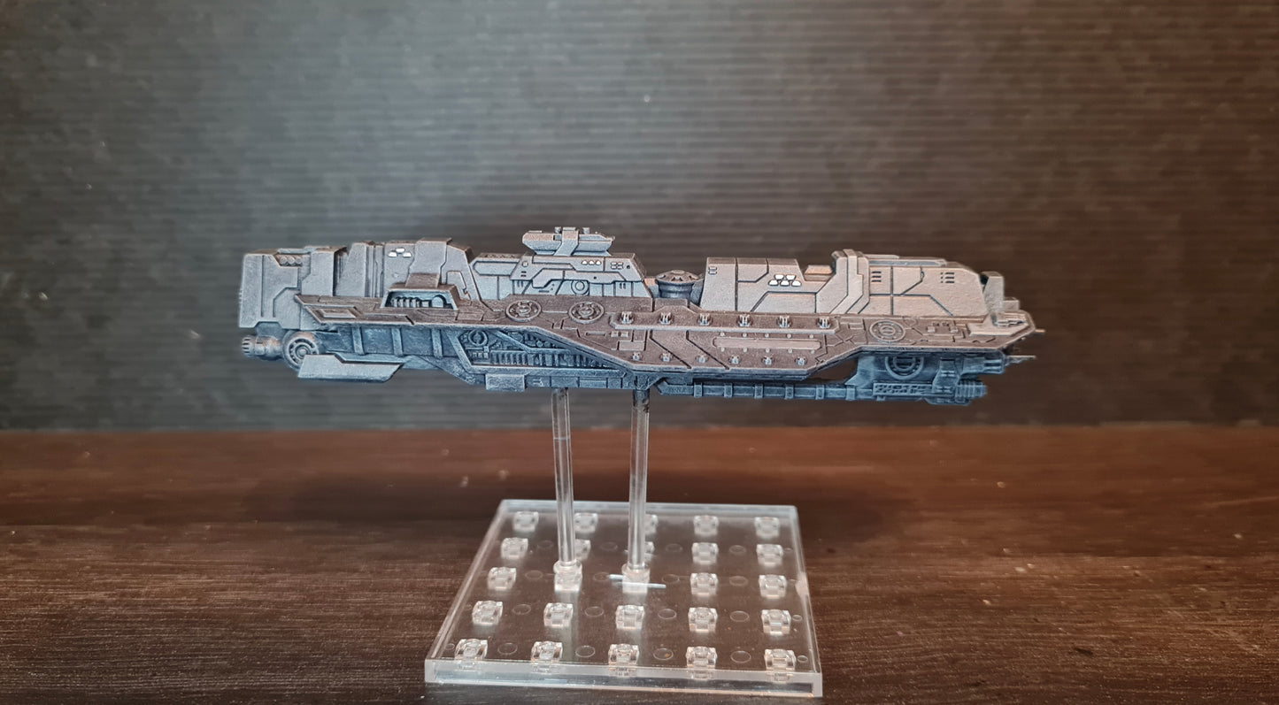HALO Fleet Battles (Star Wars Armada scale) UNSC Epoch-Class Carrier Hand-Painted or Raw 14k 3D Resin Print