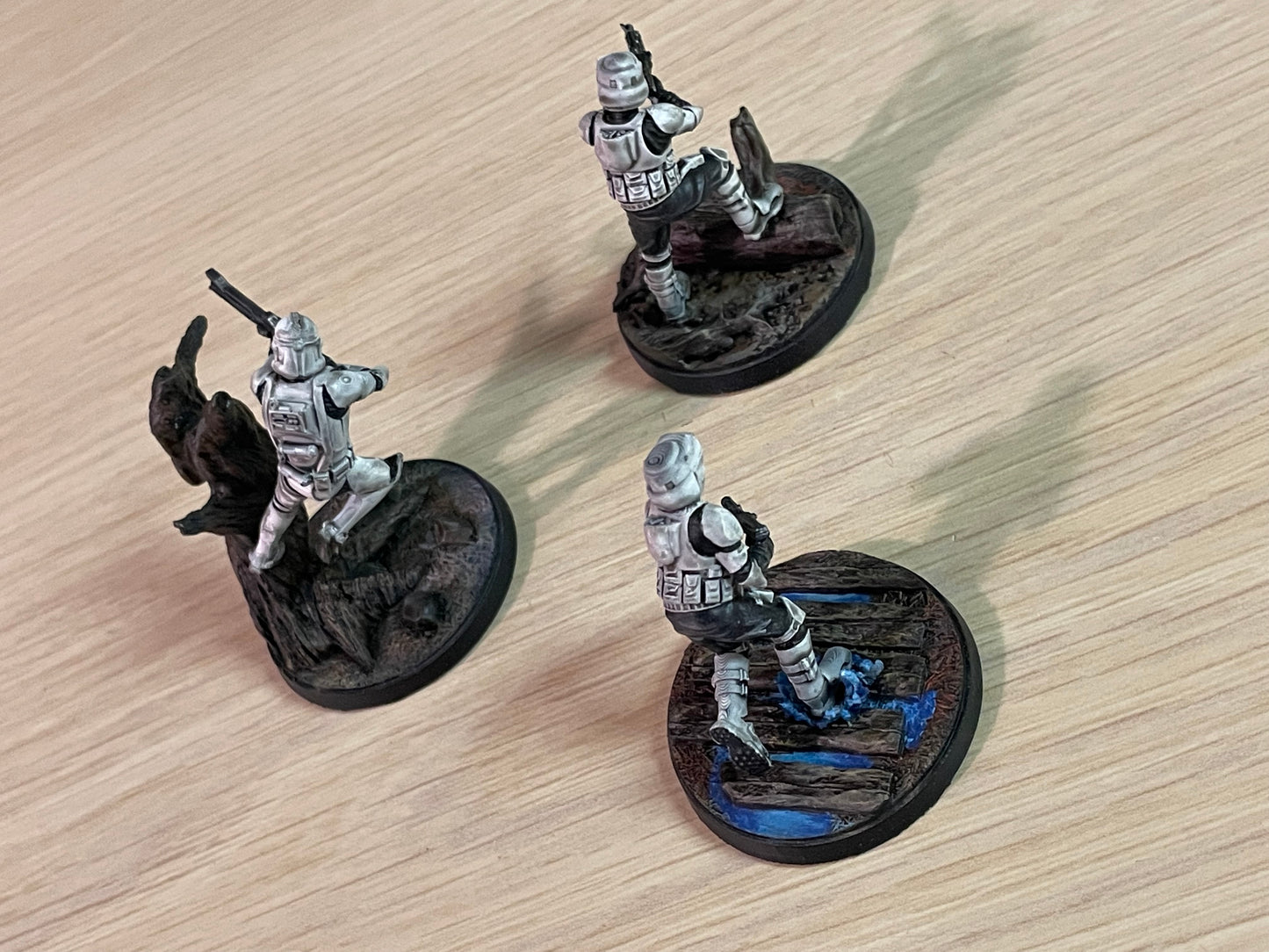 Star Wars LEGION Shatter Scale Clone Troopers (3) • Raw/Unpainted -or- Hand Painted Model 3D 14k Resin