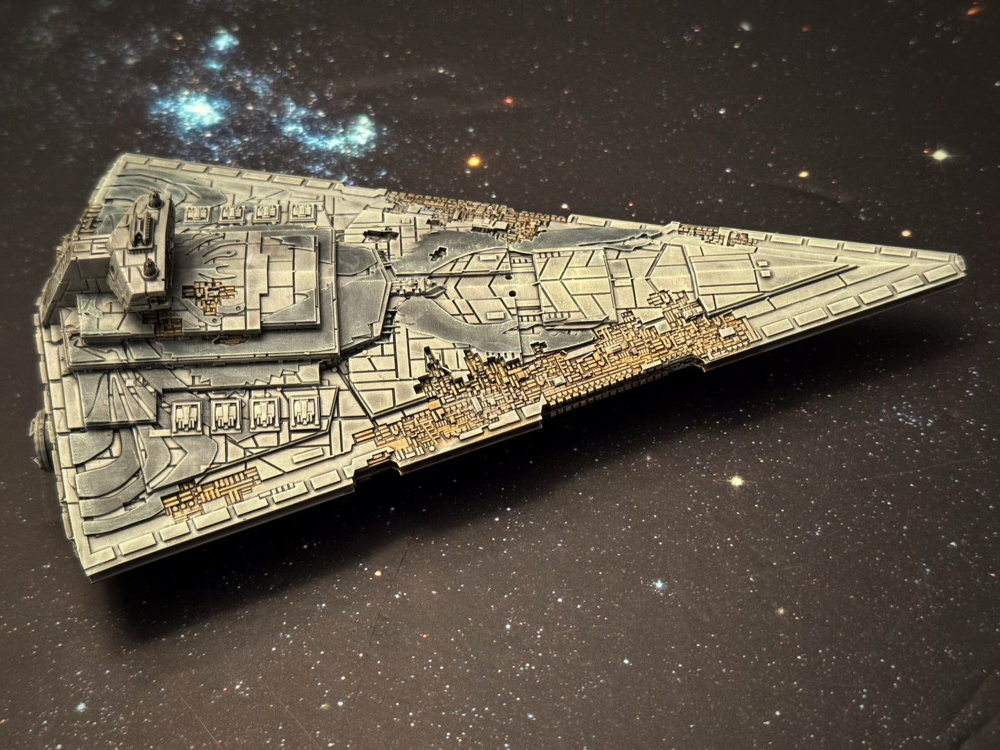 Star Wars Armada Thrawn Chimaera Imperial Star Destroyer ISD-1 Raw Unpainted - or - PAINTED 14k 3D