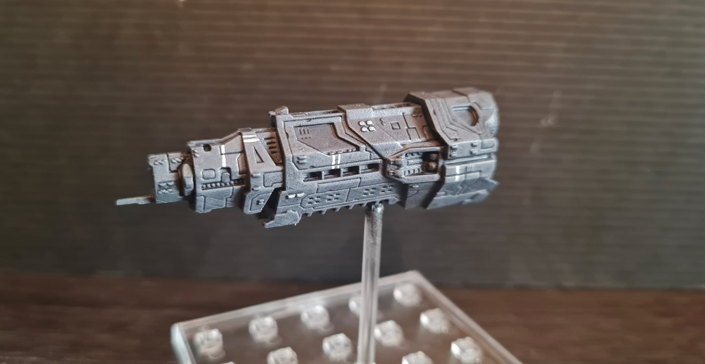HALO Fleet Battles (Star Wars Armada scale) UNSC Halcyon-Class Light Carrier Hand-Painted or Raw 14k 3D Resin Print