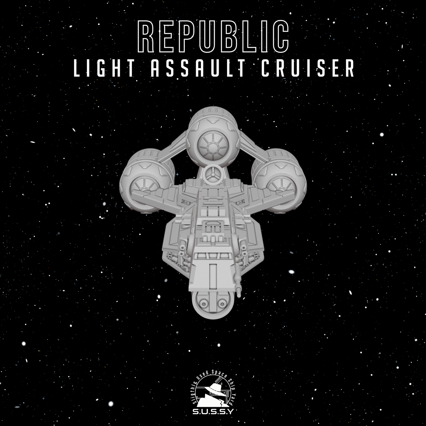 Star Wars Armada GAR Republic Light Assault Cruiser 16k 3D print